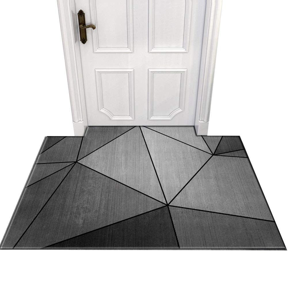 Tapis d'entrée de cuisine pour sol glissant paillasson antidérapant géométrique