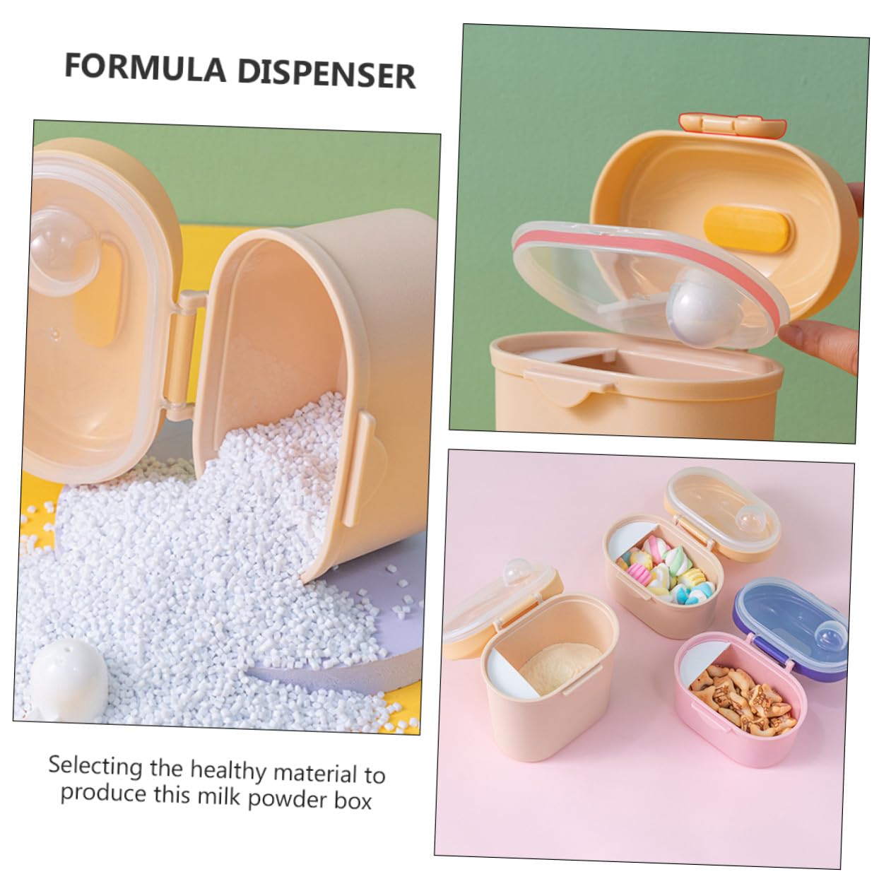 Portable Milk Powder Container Dispenser Large Capacity Airtight Storage Box with Accurate Scoop for Travel and Home Use Stackable Compartments Milk Powder Storage
