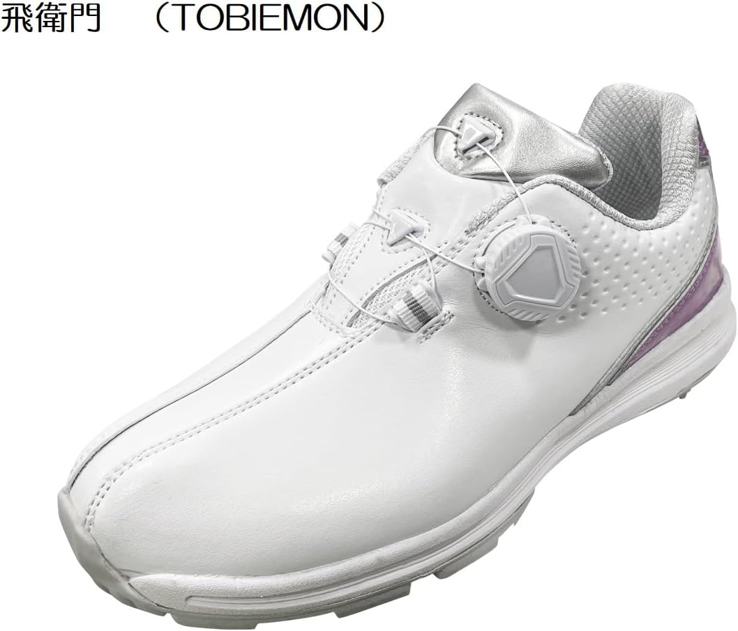 TOBIEMON Women's Spikeless Golf Shoes Dial Type Pink 24.0cm T-S4L-PK
