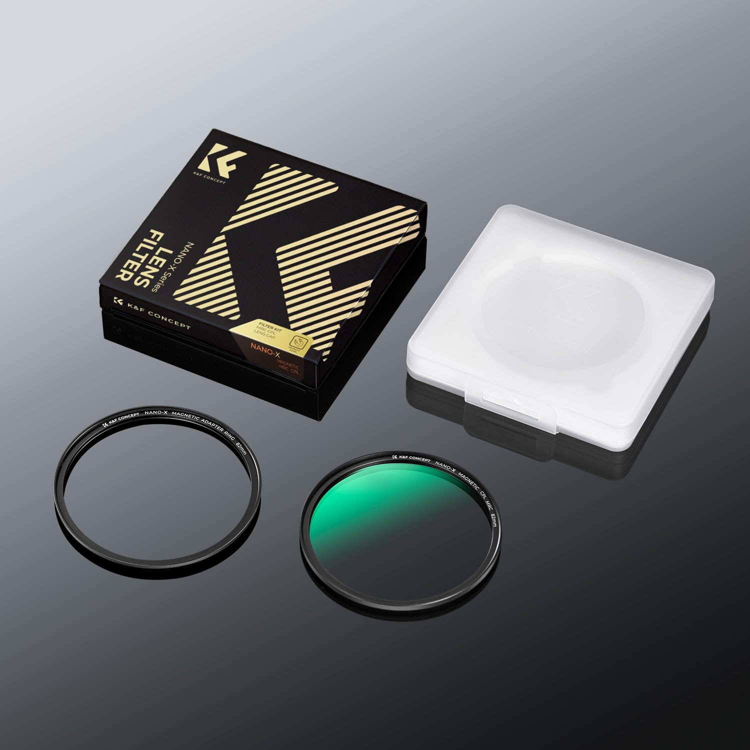 K&F CONCEPT Filtre Polarisant 77mm CPL Magnétique avec Bague Base | Installer Rapidement,Aimanté,HD,Nano-revêtement,Étanche,Résistant à l’huile et aux rayure,Cadre CNC Antidérapant,Nano-X,FG702