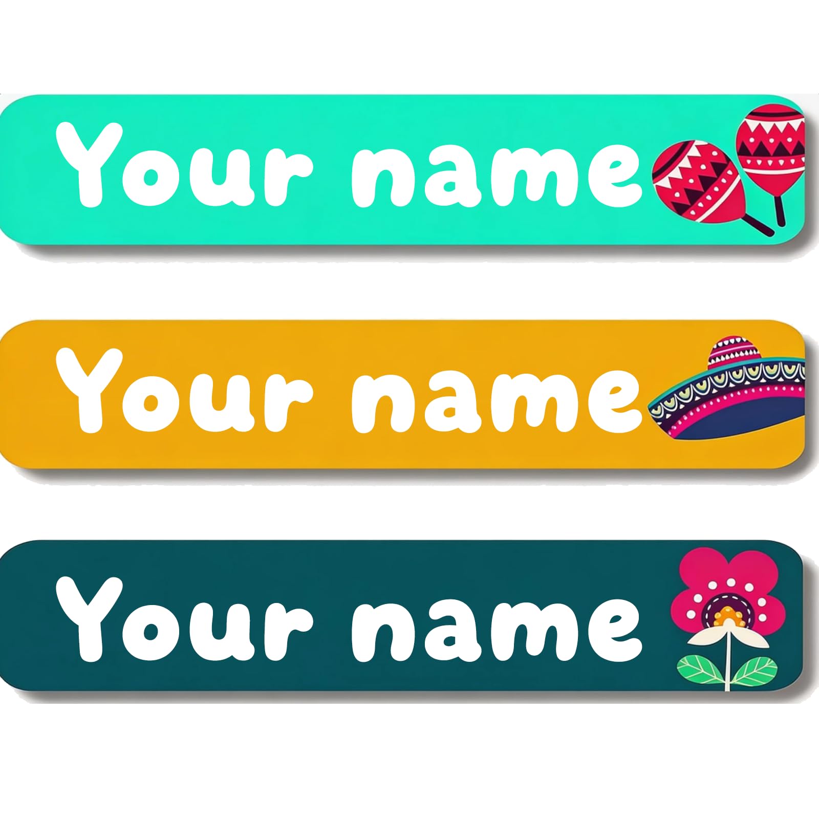 Personalized Waterproof Name Stickers for Kids, Washable Clothing Labels, Durable Name Tags for School, Kindergarten, Lunch Boxes, Books, Toys – Ideal Back to School(Decorative Pattern) — image 1