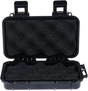 Caja de transporte hermética a prueba de golpes para exteriores, impermeable, color negro