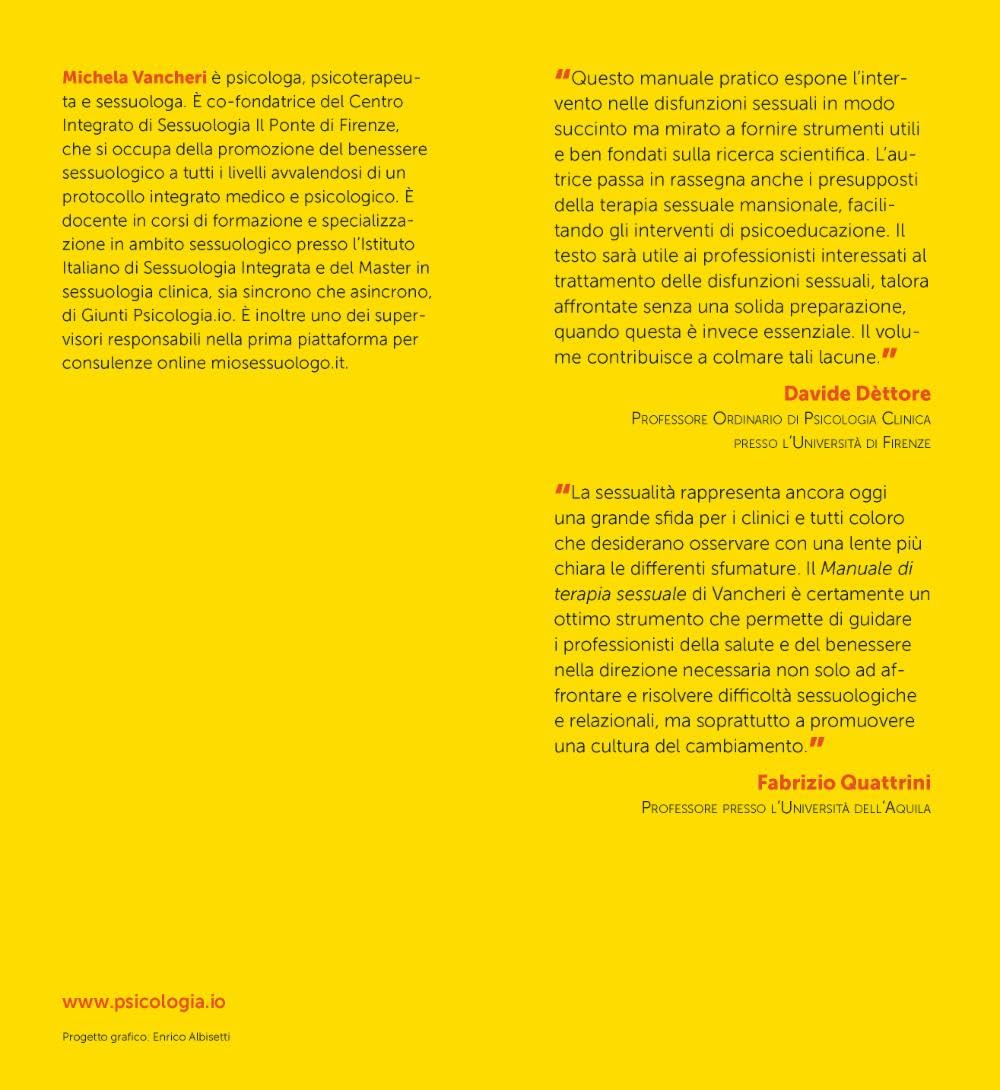 Manuale di terapia sessuale. Guida pratica e completa per il trattamento delle disfunzioni sessuali del singolo e della coppia