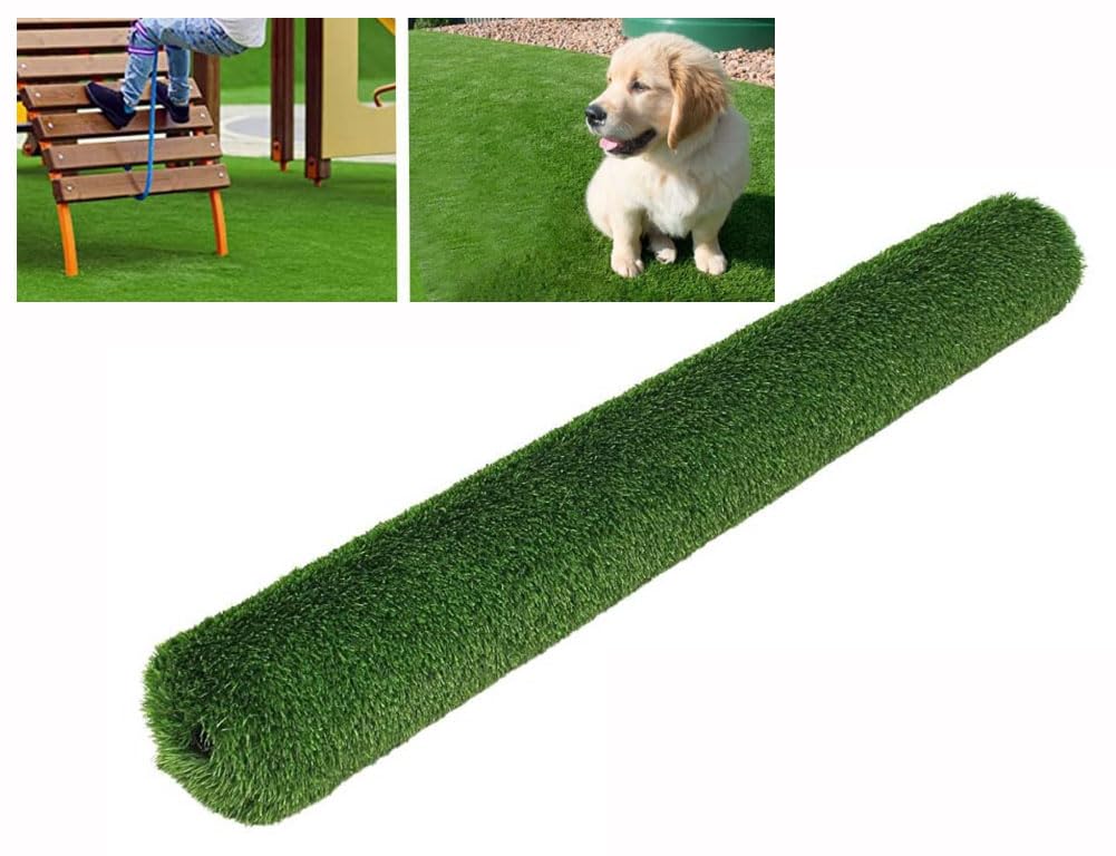 Alfombra de césped Artificial de 3 x 10 m, de Alta Densidad, para Interiores y Exteriores, Rollo de césped Artificial de 20 mm de Grosor (tamaño: 3 x 10 m)