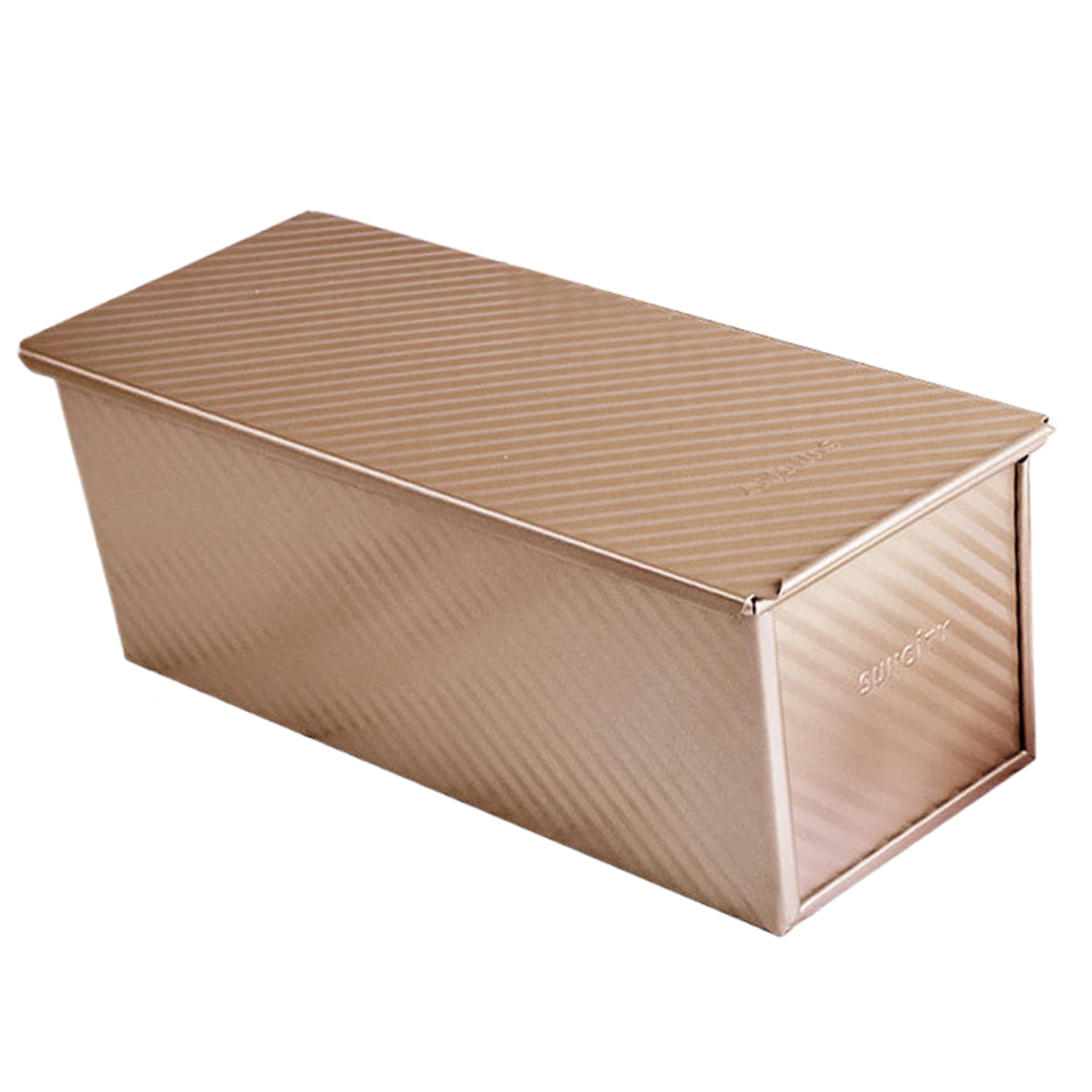 Kastenform mit Deckel, 1, 9 kg Teigkapazität, Brotkastenform, 34, 9 x 13, 2 cm, Brotbacken, antihaftbeschichtet, rechteckig, gewellt, Toaster, Backgeschirr für Sandwich, L