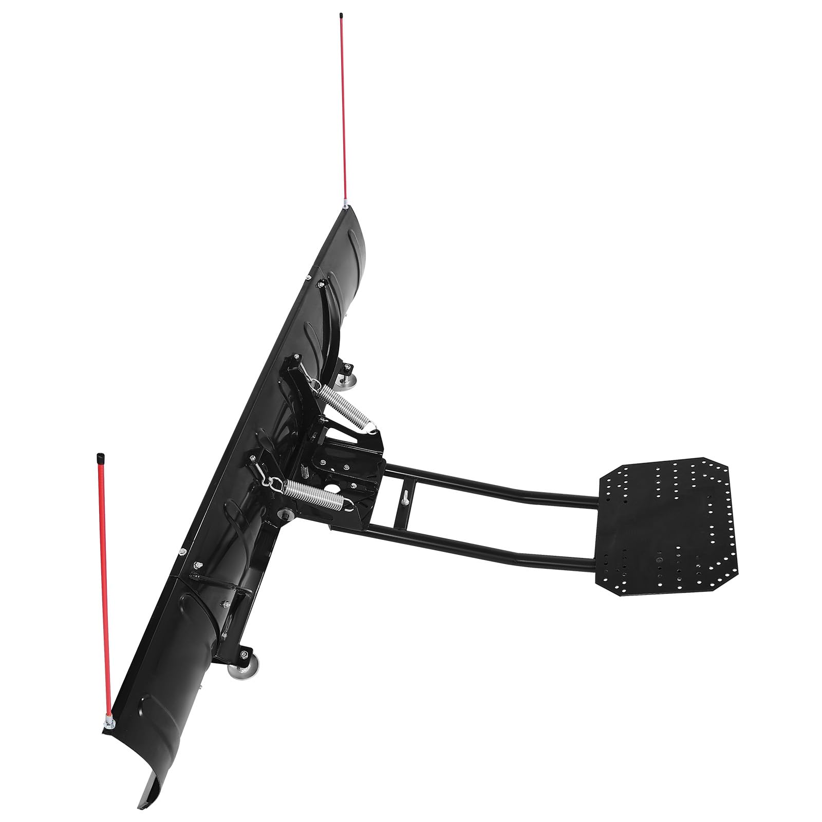 VEVOR Schneeschild, 109/182cm Schneepflug-Set, leicht abnehmbar, universell montierbarer Schneeschieber mit Gummiklappen, Stahlklinge, Räumschild kompatibel mit den meisten UTVs & ATVs