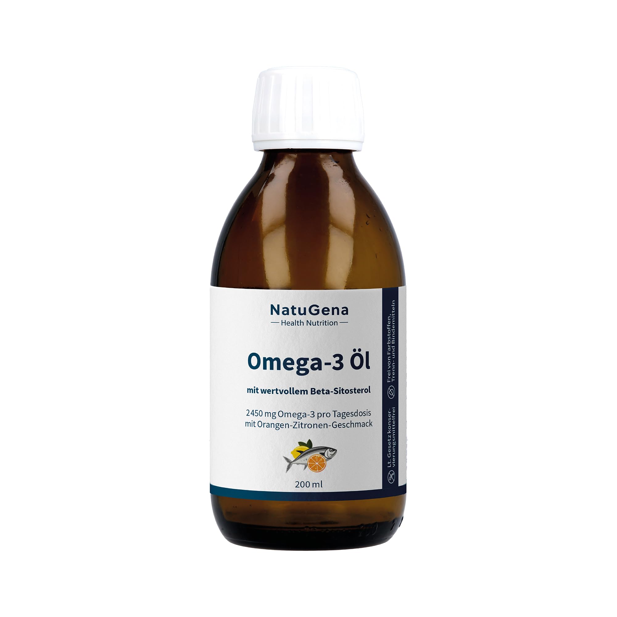 NatuGena Omega-3 Öl – bioverfügbare Omega-3-Triglyceride mit EPA/DHA, 200 ml
