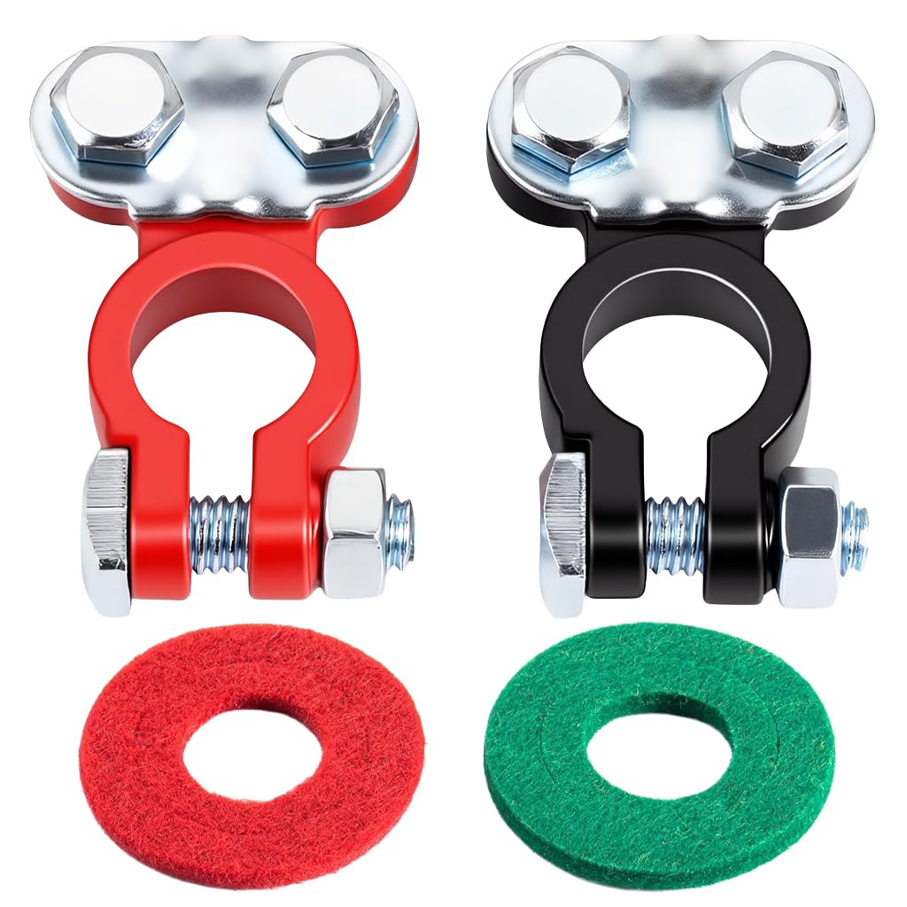 STHIRA® 2Pcs Battery Terminal Clamp Positive Negative Zinc Alloy