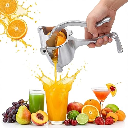 Extractor de jugo de fruta fresca, exprimidor de mano actualizado 2026, exprimidor de limón, prensa manual con agarre ergonómico, fácil de limpiar