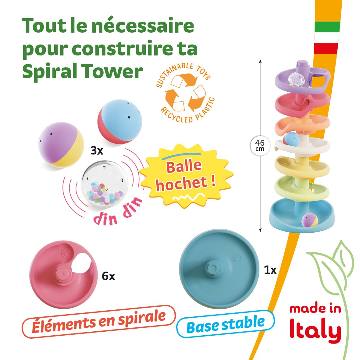 Quercetti-86500 Spiral Tower Evo