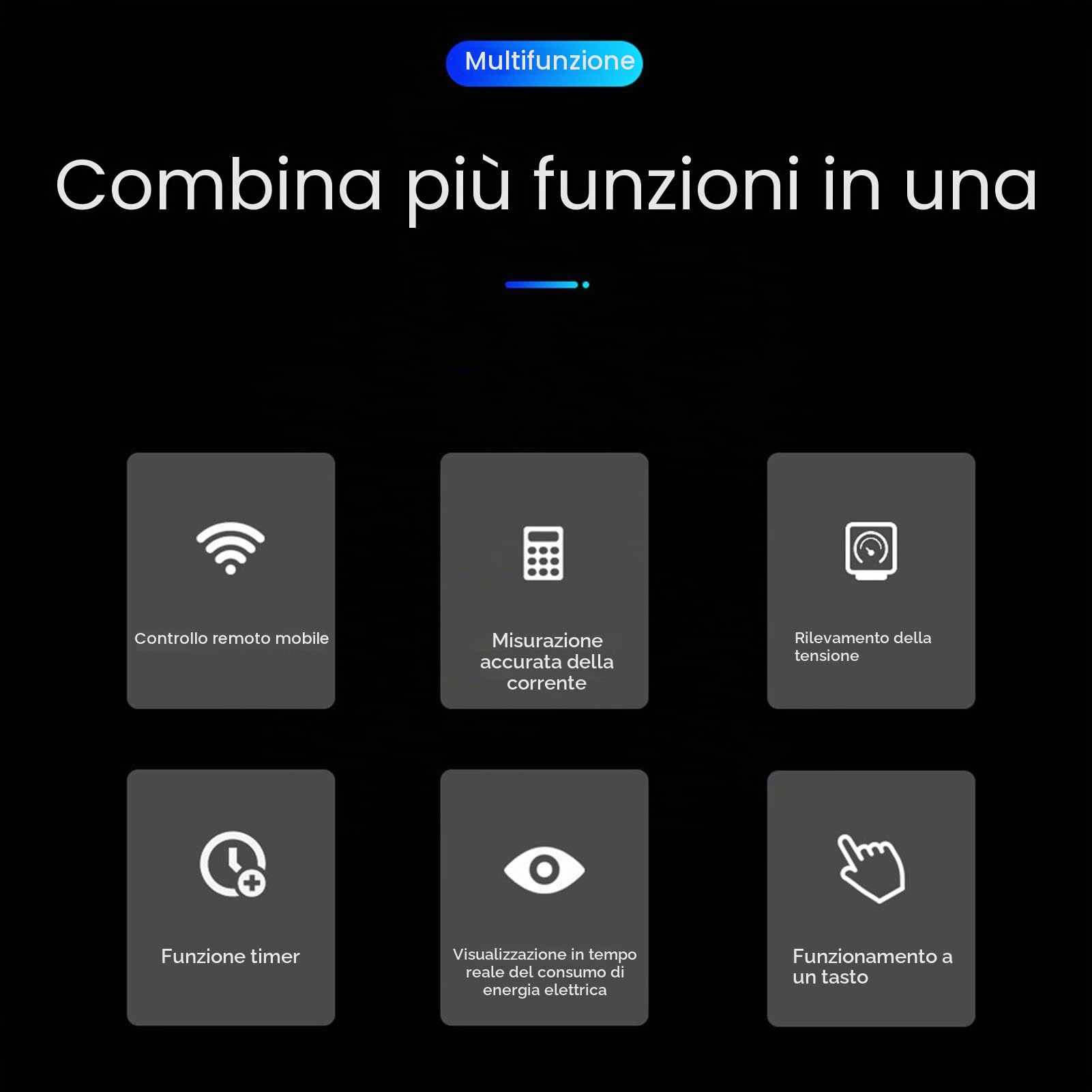 Contatore Energia Smart WiFi 16A Monofase Misuratore KWH Guida Din App Controllo
