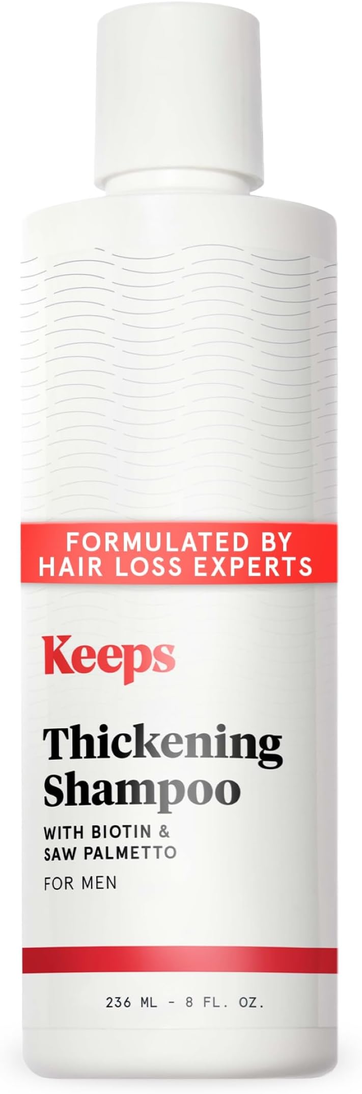 Keeps Thickening Shampoo for Men - Anti-Thinning Hair Care with Biotin, Caffeine & Saw Palmetto - Color-Safe Men's Volumizing Shampoo - DHT-Blocker - for Fuller, Thicker Looking Hair - 8 Oz