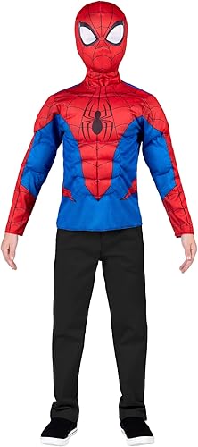Miniatura 5 de Marvel Spider-Man - Caja de disfraces oficial para jóvenes, parte superior acolchada con máscara desmontable (0) Multi