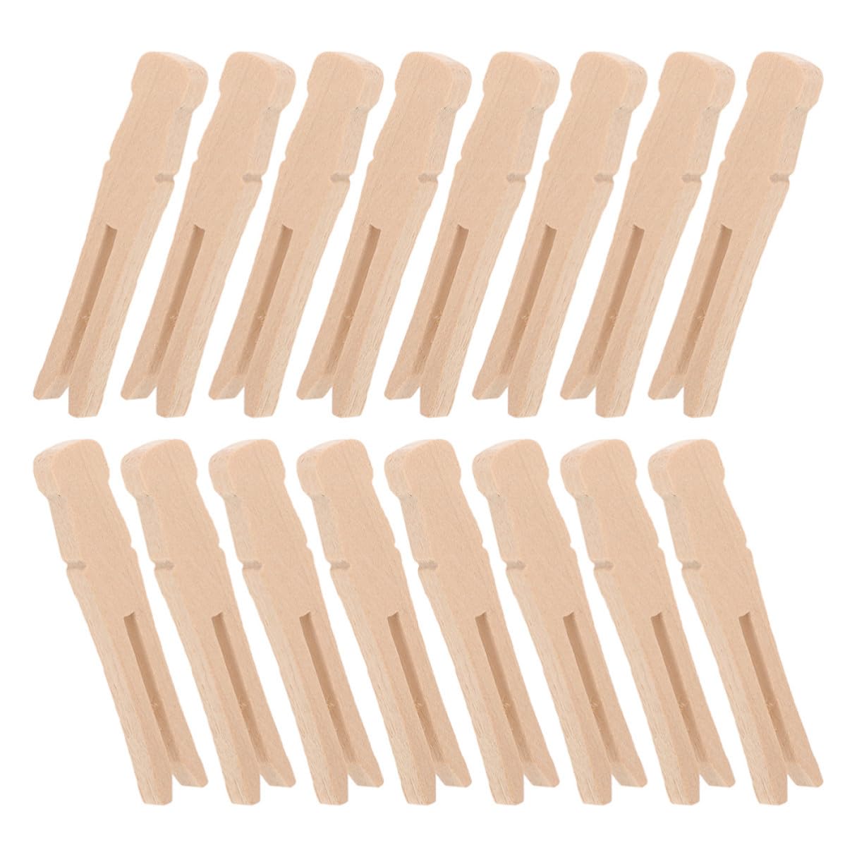 100 Pinzas de Madera Clásicas para Ropa Pequeña Agarre Firme, Diseño Redondo Vintage, Ideales para Lavandería y Manualidades