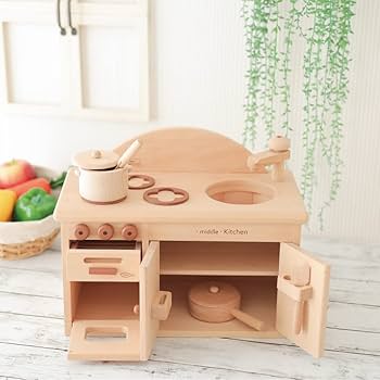 Amazon | 木製おもちゃのだいわ ミドルキッチンセット(ブラウン Amazon | 木製おもちゃのだいわ ミドルキッチンセット(ブラウン