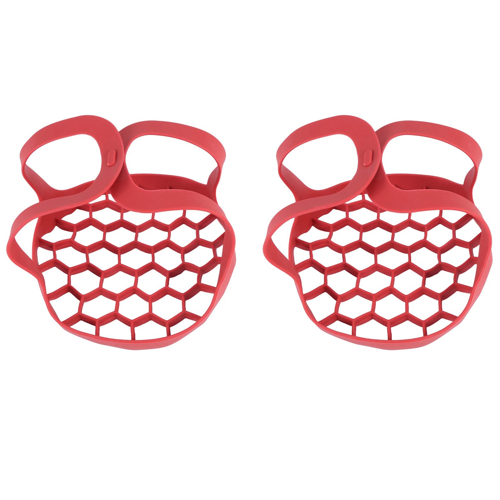 Hndhbfgrt 2X Silicone Sling Lifter Accessories Compatible with 6 Qt and 8 Qt, and Other Pressure Cookers, Red