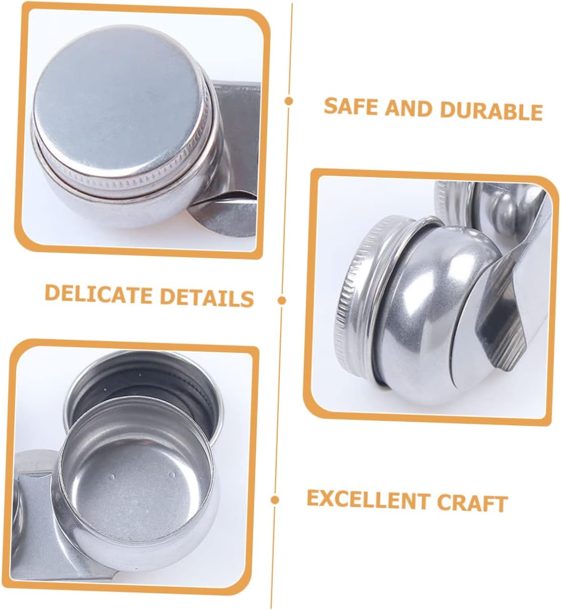 TOPPERFUN 2pcs Stainless Steel Double Palette Cup Oil Painting Cleaning Container Lids Leakproof Dipper for Artists Portable Leak
