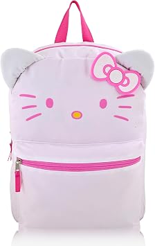Sanrio Hello Kitty Backpack for Kids, 16in School Bookbag, White