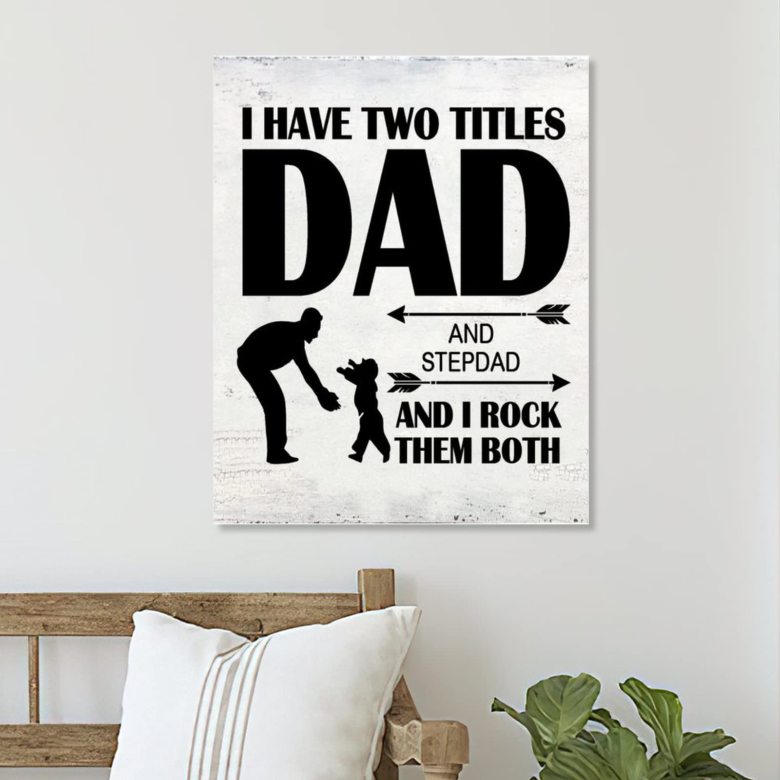 Cadeau d'anniversaire amusant pour papa : plaque en bois personnalisée de 40x50 cm