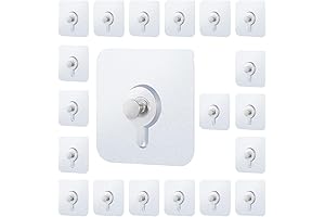 No-Nail Wall Hangers: Drill Free Adhesive Hooks 20 Pack