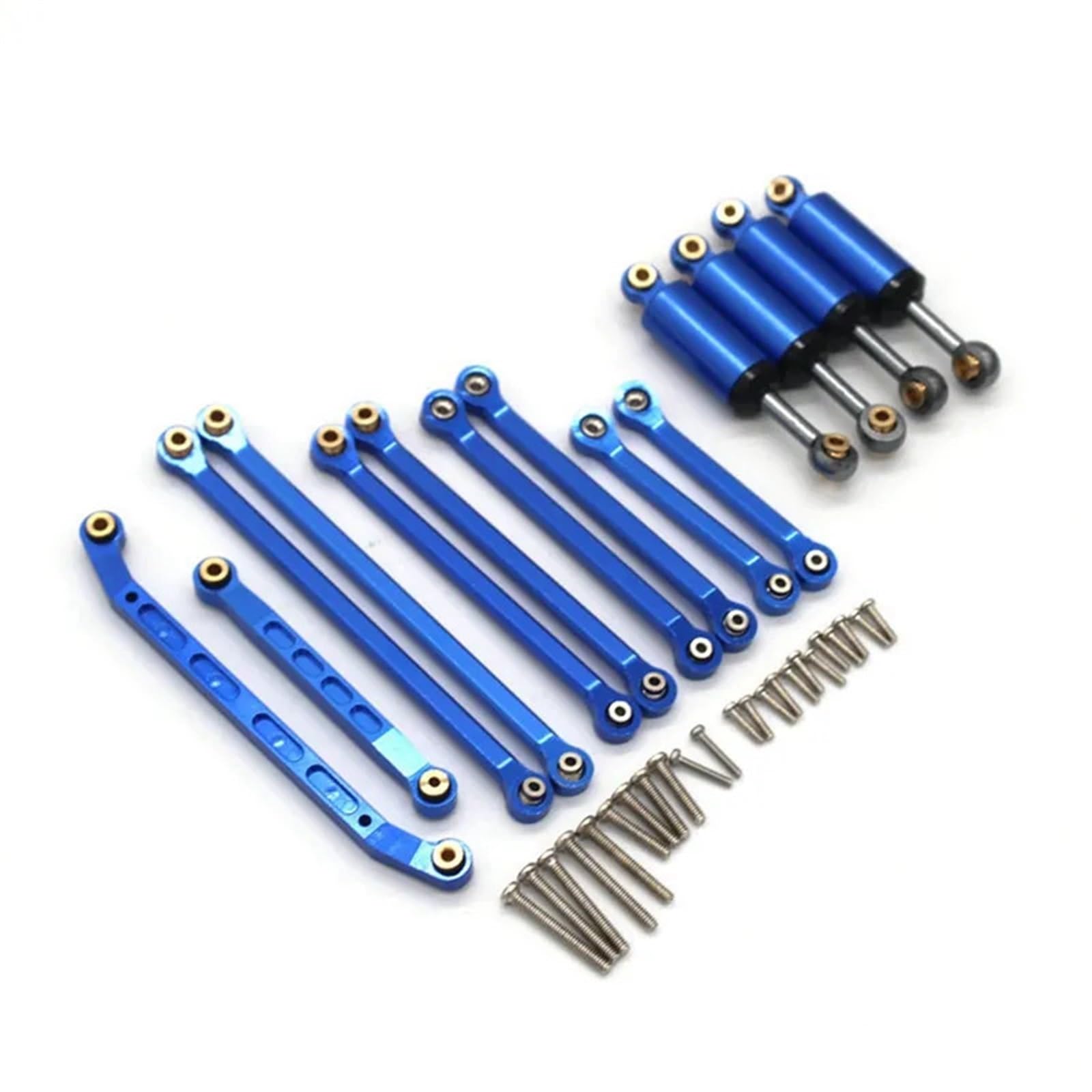 MANGRYFor FMS 1/18 Eazyrc Arizona Bronx Rochobby Fire Horse Shock Absorber Link Rod Steering Link RC Car Parts (Color : Blue)