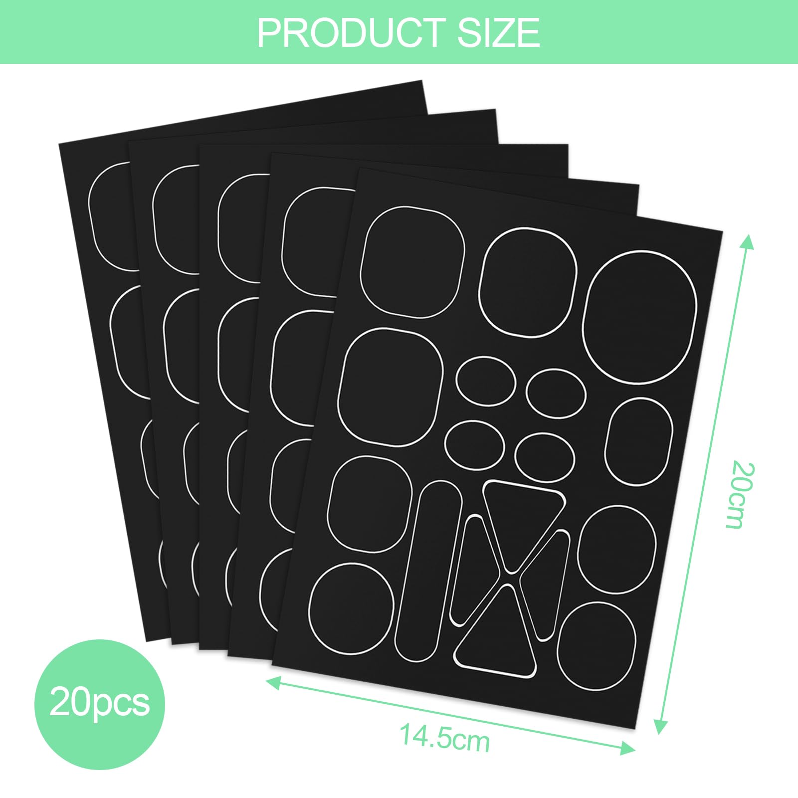 20 Stück Selbstklebende Stoff-Flicken - Reparaturset Für Daunenjacken & Outdoor-Ausrüstung