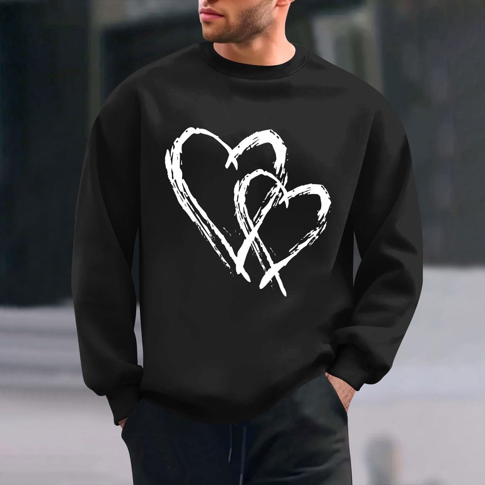 Sudadera Sin Mangas Hombre Men's Casual Fashionable Loose and Trendy 3D Printed Hooded Round Neck Sweatshirt Hombros Clothing Ropa De Verano para Artículos Pesca Gimnasio Mujer