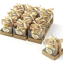 10 Pack Tealight Candle Holders Wedding Favors for Guests - Return Gifts Bridal Shower, Party Favors Adults for Guest, Thank You Gifts - Decorative for Table Centerpiece