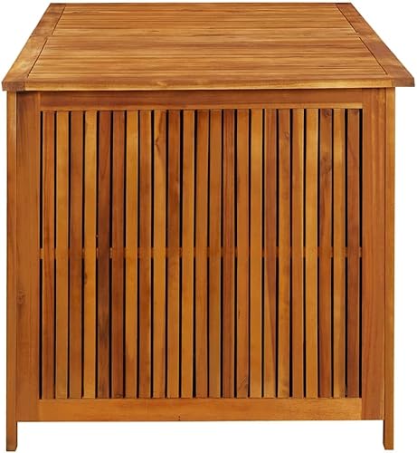 Miniatura 5 de vidaXL Caja de almacenamiento de madera para exteriores con tapa de elevación de gas, baúl de terraza con bolsa impermeable con cremallera para