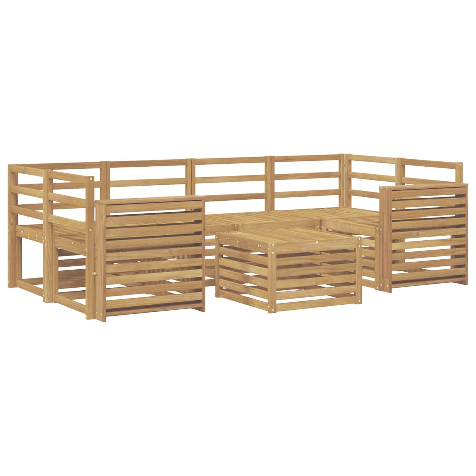 Sofá de jardín modular de 7 piezas vidaXL para relax en patios modernos