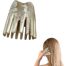 Horn Comb Scalp Massage Tool Detangling Brush Exfoliating Scalp Sweeper for Women Hair Care Shower Massager Exfoliator Fine Teeth Combs Brush Scalp Tool