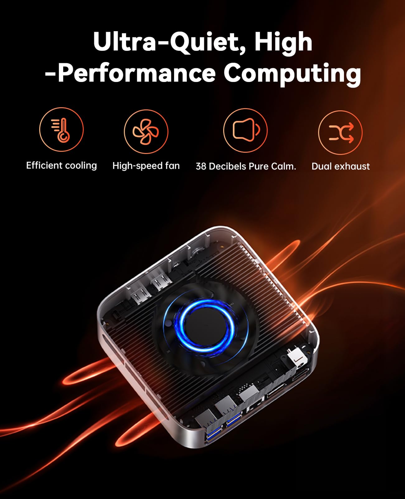 ACEMAGIC Matrix Mini M1 Mini PC, Windows 11 Pro, AMD Ryzen 7 7735HS(8C/16T,hasta 4,75 GHz),AMD Radeon™ Graphics,16GB LPDDR5 512GB SSD Mini Ordenador Soporte 4K Triple Pantalla/2.5G LAN/WiFi 6/BT5.2
