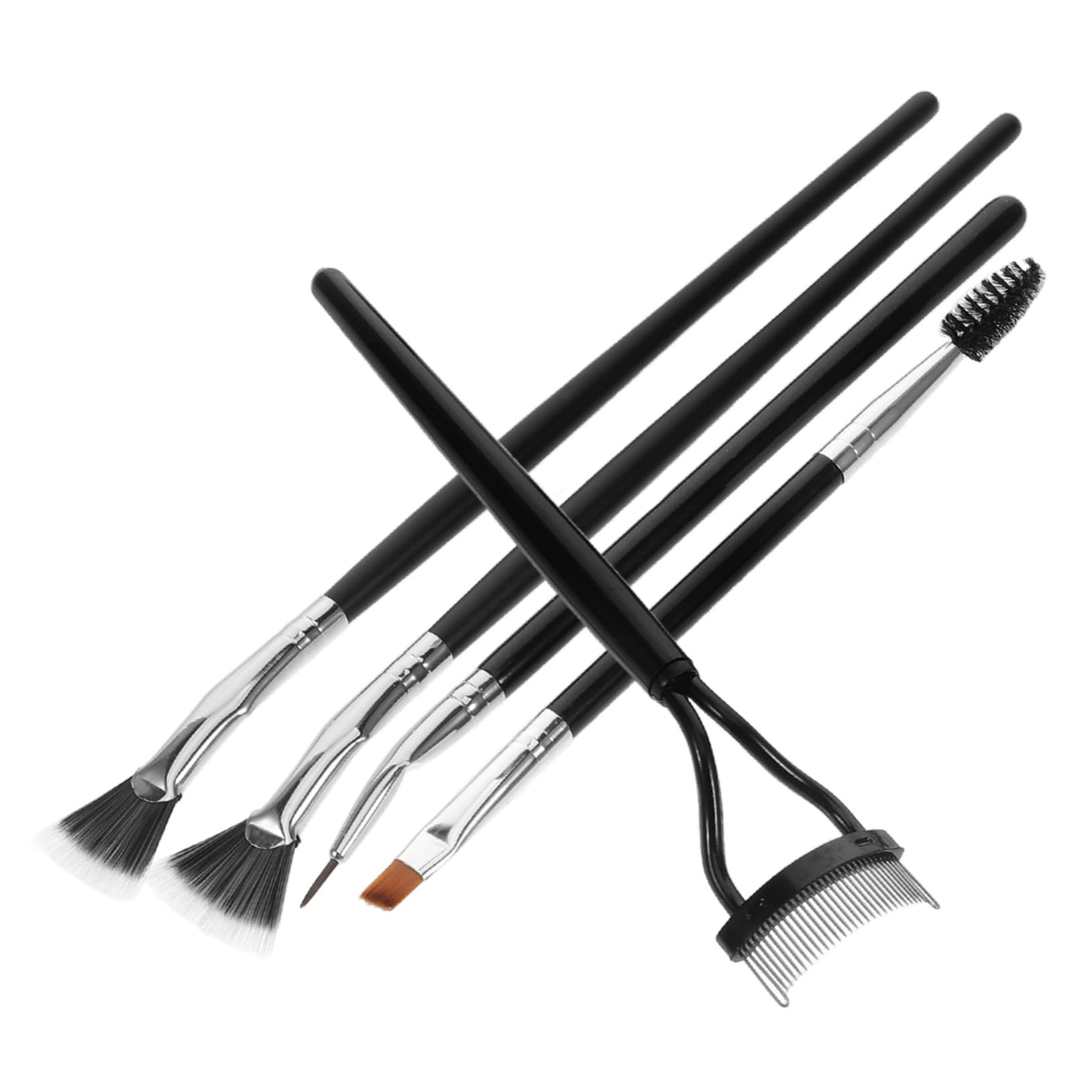 Baluue Scalloped Lash Brush Mascara Fan Lash Extension Tool Set Angled Brush for Eye Makeup