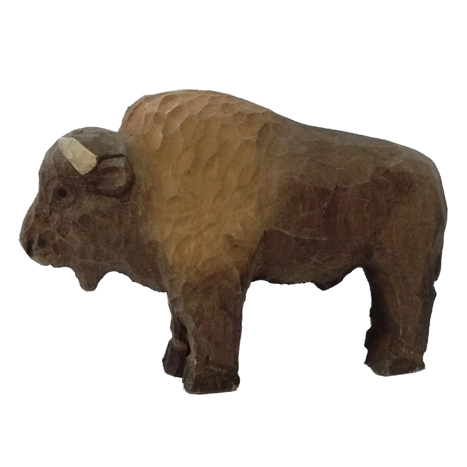 Bison Wudimals figurine faune sauvage miniature en bois peint