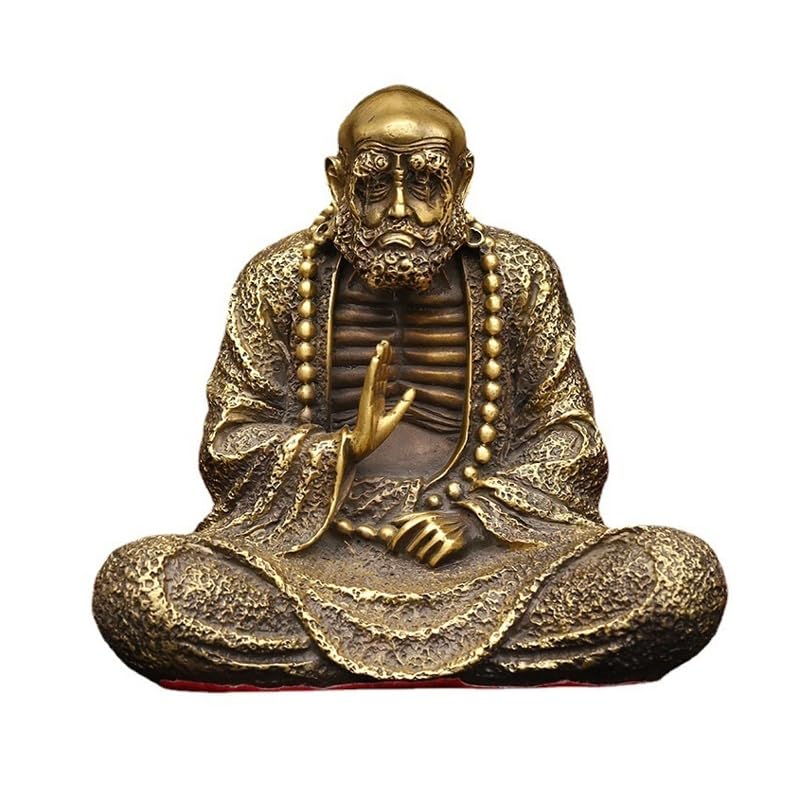 家の装飾 真鍮の装飾品禅仏像家庭用リビングルームの装飾工芸品中国風の家具 家族の仏像 (Size : S)
