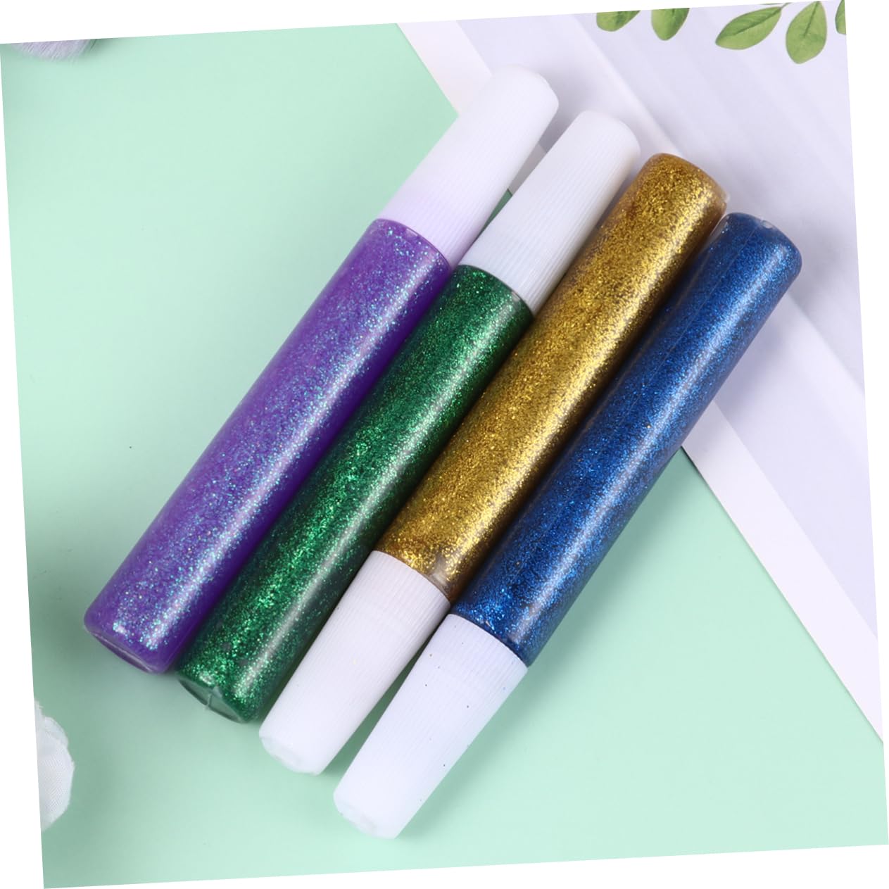 Glitzerstift 5 Je 50 Stück Farbig für Malen und Kleben