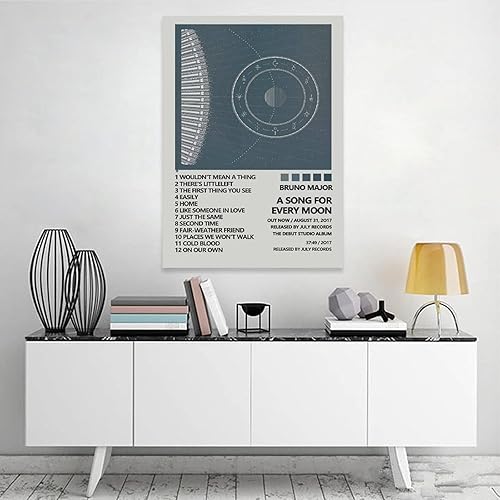 Miniatura 4 de LANGYA Bruno Major - Póster de una canción para cada luna, arte de pared, estética, arte de pared, pintura para decoración de sala de estar,