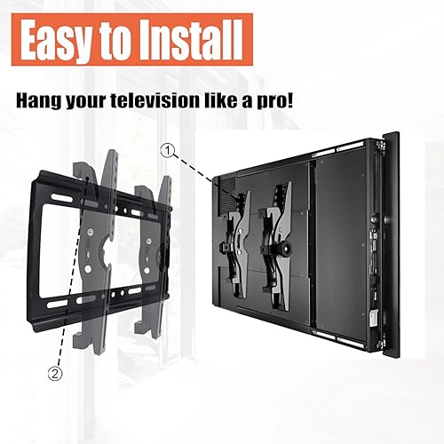 Miniatura 8 de Soporte de TV inclinable para la mayoría de televisores y monitores de pantalla plana curvada de 14 a 42 pulgadas, compatible con 22 24 27 32 39 40