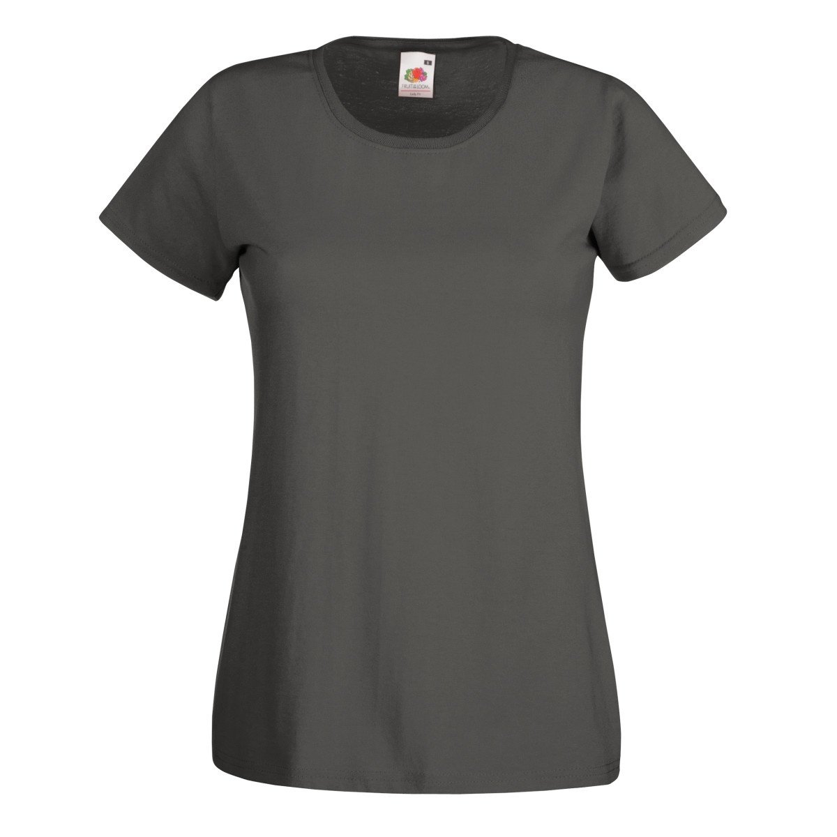 Fruit of the Loom women's value weight t-shirt, lady-fit - Grey - Medium