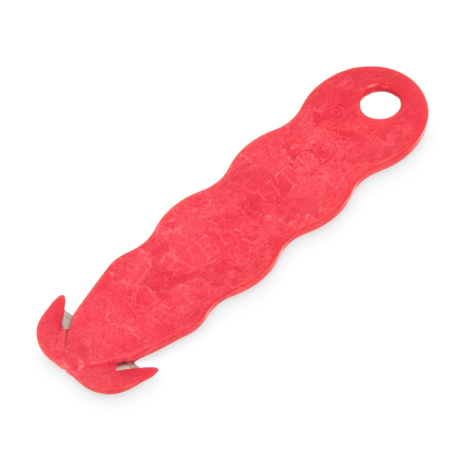 San Jamar Klever Kutter, Safety Box Cutter, Carton Opener, Plastic, 4.75 Inches, Red