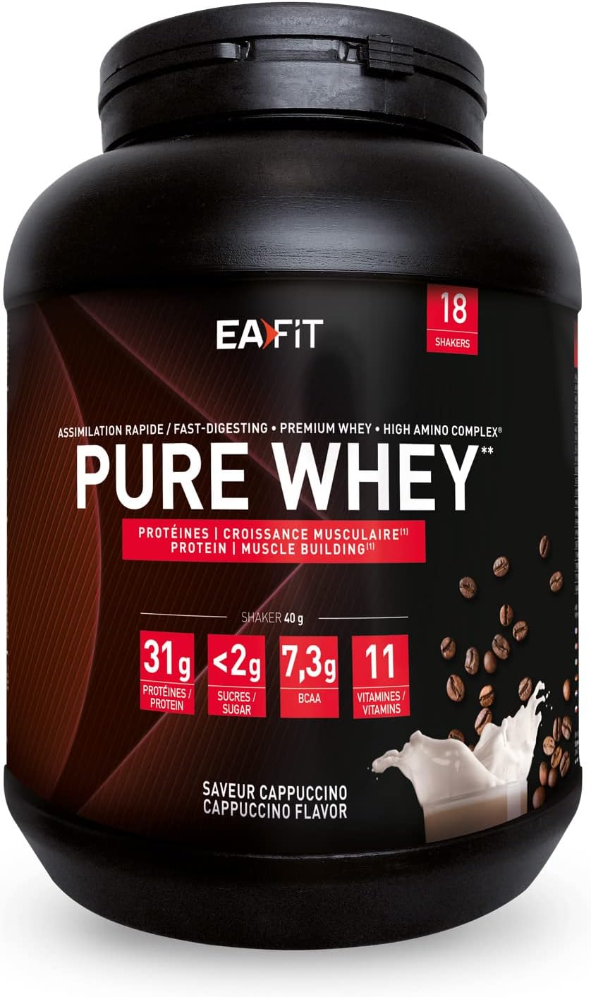 Pure Whey Cappuccino EAFIT Protéine 32g de protéines Whey+7,6g de