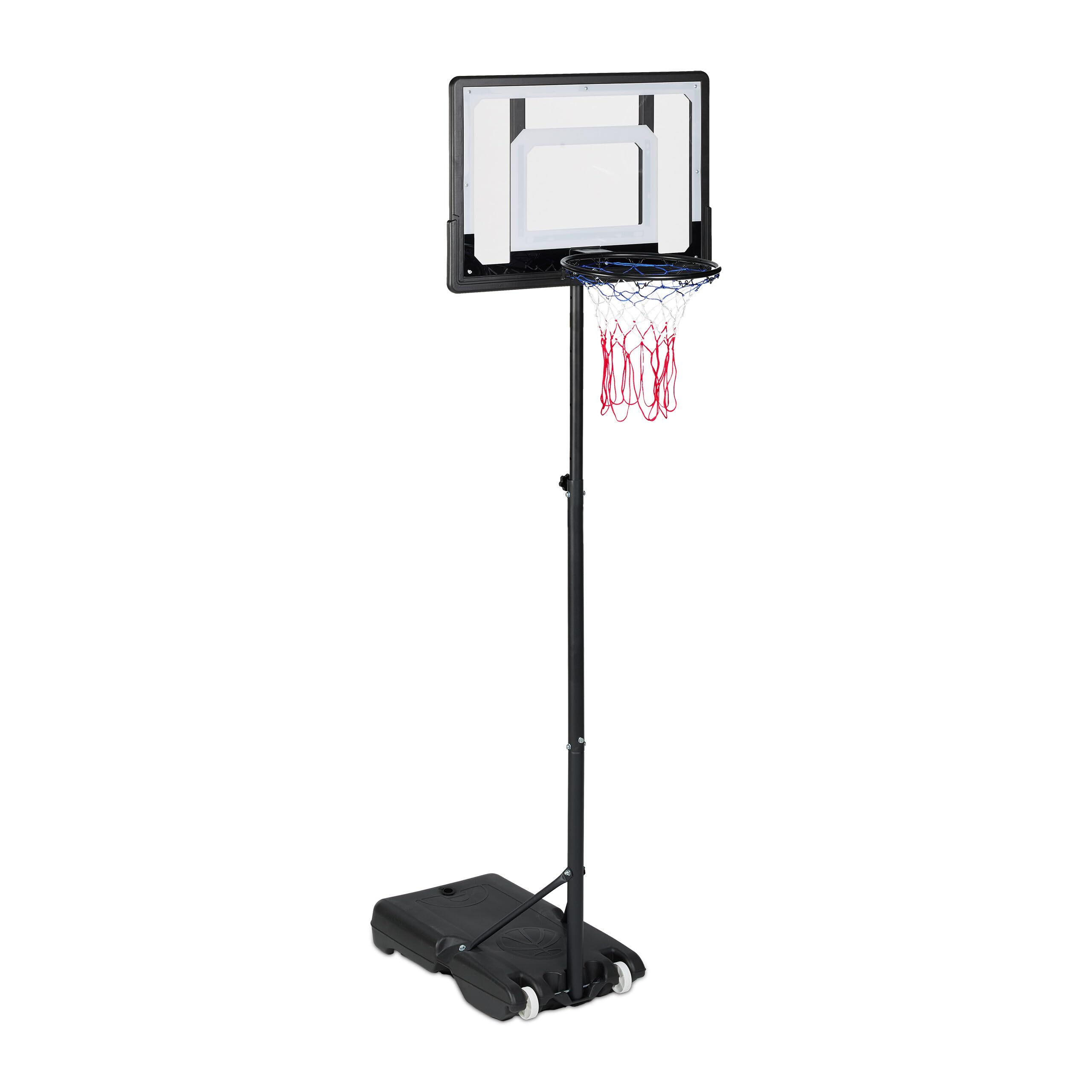 Deuba Basketball Ring Portable 205-310cm Adjustable on Wheels Outside Telescopic Weatherproof