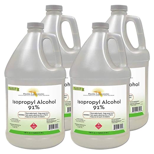 Isopropyl Alcohol Grade 91% - 4 Gallon - Made in USA -