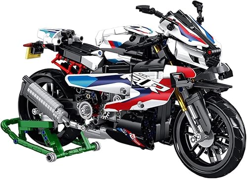 DAHONPA BMW Motorcycle 1000 RR Model Building Blocks Set, 912 piezas de ladrillos, juguetes MOC como regalo para niños o adultos
