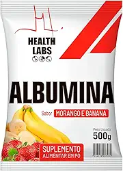 Albumina 500g Morango e Banana - Health Labs