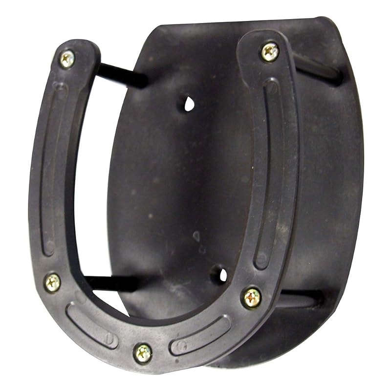 Suporte para bloco de sal em plástico para cavalos Intrepid International, modelo ferradura, 17,78 x 14,61 cm