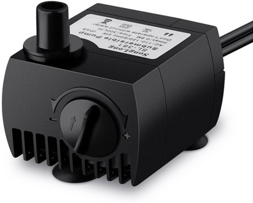 Submersible Water Pump For Pond, Aquarium, Fish Tank Fountain Water Pump Hydroponics with 4.9ft (1.5m) Power Cord US Plug