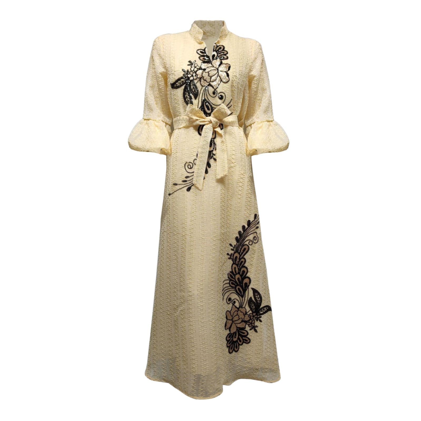 Cocila Abito Donna Vintage Anni 50 Abito Mama E Figlia Uguale Gonna Lunga Elegante da Cerimonia Vestito Rosso Corallo Abiti Primaverili Donna Casual Vestito Donna Regolabile