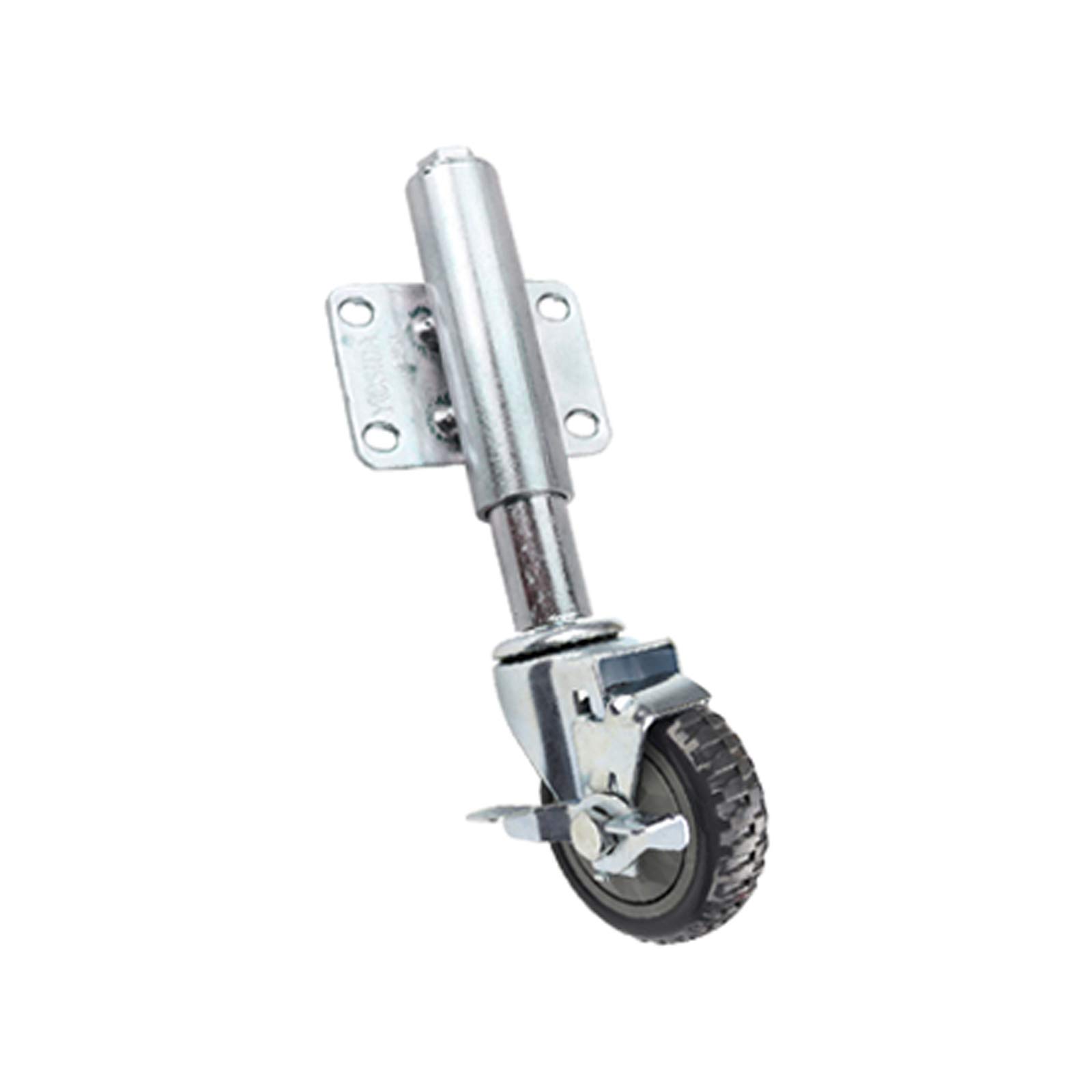 3-calowe koła do bramy sprężynowej o dużej wytrzymałości - Regulowane kółko z amortyzatorem do ogrodu i ogrodzeń, 1 szt.(Side Brake 30mm)