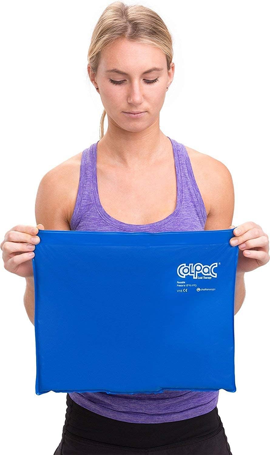 Chattanooga ColPac Reusable Gel Ice Pack Cold Therapy - Blue Vinyl - Standard - 11 in x 14 in - (3 Pack - Value Bundle)